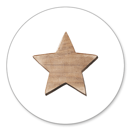 Sluitzegel ster hout